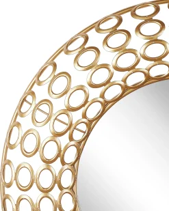 Best Beliani Specchio BOURDON 80 cm 80 cm Metallo Oro