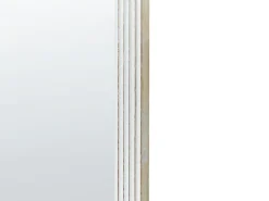 Outlet Beliani Specchio BRIANT 56 cm 130 cm Legno di mango Bianco