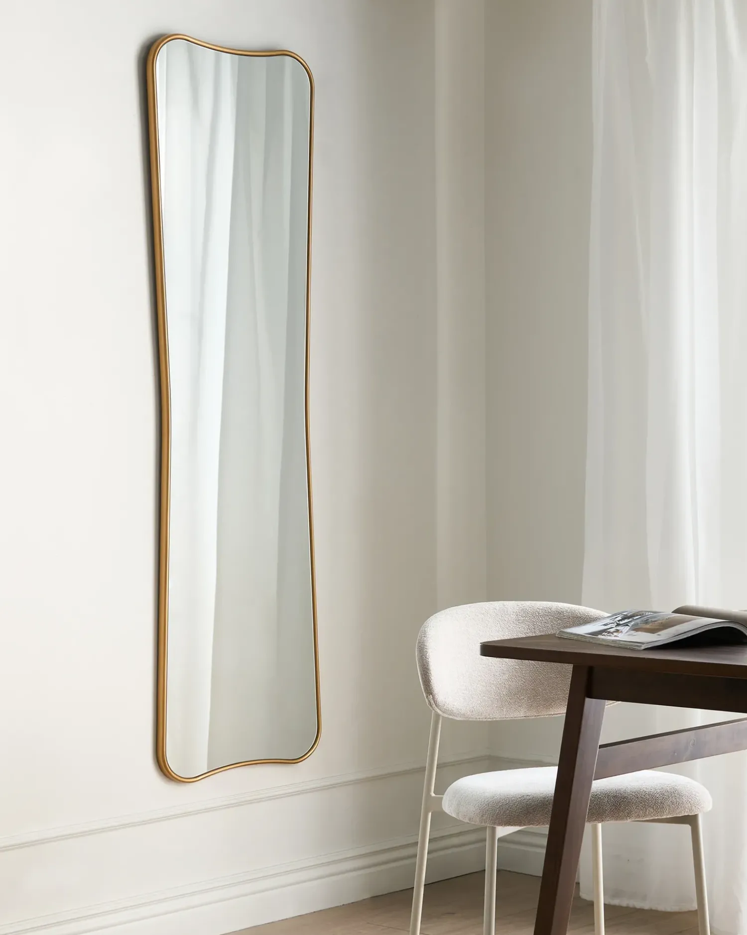 Best Beliani Specchio BRIEUC 50 cm 160 cm Oro
