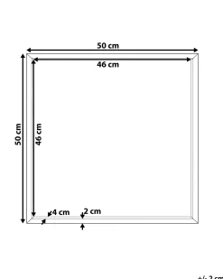 New Beliani Specchio BRIGNOLES 50 cm 50 cm Bianco