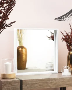 New Beliani Specchio BRIGNOLES 50 cm 50 cm Bianco
