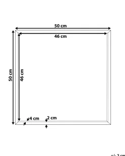 Best Beliani Specchio BRIGNOLES 50 cm 50 cm Nero