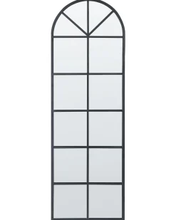Outlet Beliani Specchio BROUAGE 40 cm 120 cm Metallo Nero