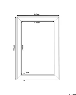 Outlet Beliani Specchio BUBRY 61 cm Argento
