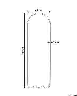 Clearance Beliani Specchio BUSSY 45 cm 145 cm Metallo sporco Bianco