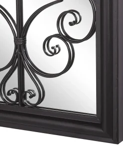 Outlet Beliani Specchio CAMPEL 49 cm 97 cm Metallo Nero