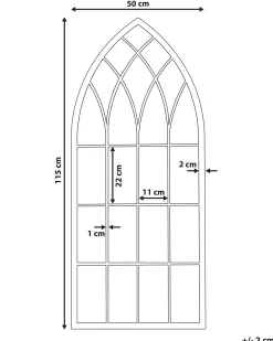 Online Beliani Specchio CASSEL 50 cm 115 cm Metallo Nero