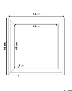 Beliani Specchio CAVAN 65 cm 65 cm Metallo Argento