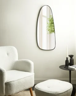 Beliani Specchio CERGY 39 cm 95 cm Metallo Nero