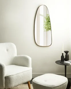 Outlet Beliani Specchio CERGY 39 cm 95 cm Metallo Oro