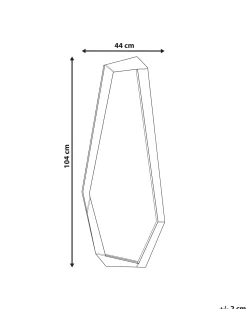 Clearance Beliani Specchio CHANU 44 cm 104 cm Argento