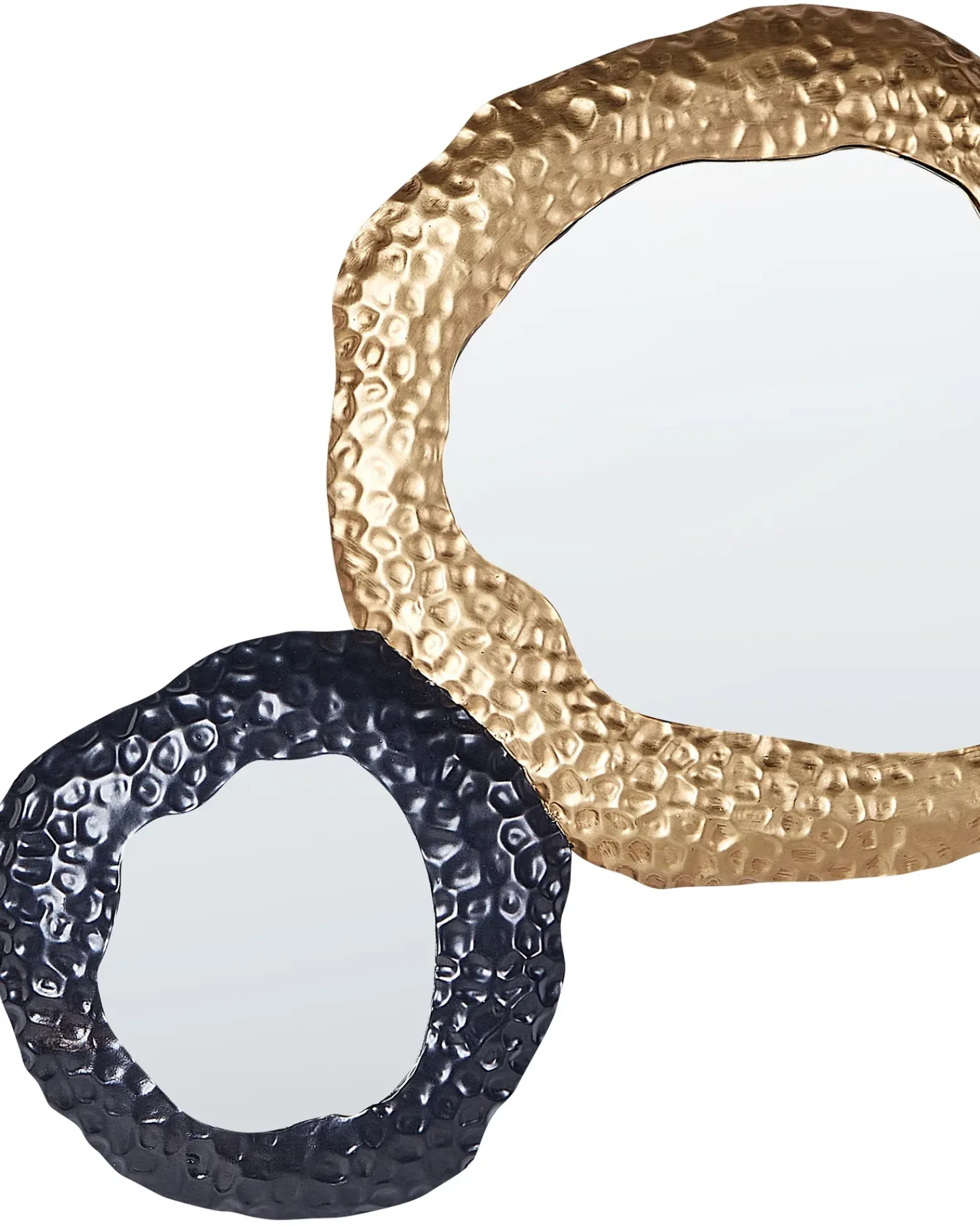 Clearance Beliani Specchio CHARNY 109 cm 44 cm Metallo Nero/Oro Oro Nero