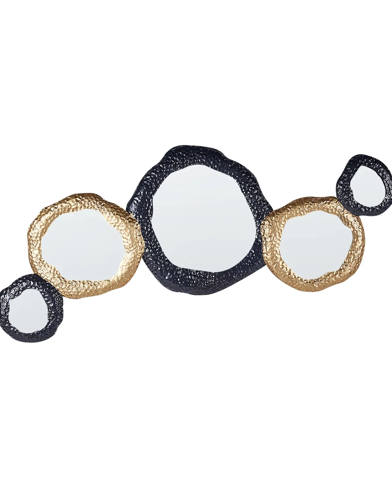 Clearance Beliani Specchio CHARNY 109 cm 44 cm Metallo Nero/Oro Oro Nero