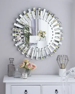 Outlet Beliani Specchio CHOLET 70 cm 70 cm Argento