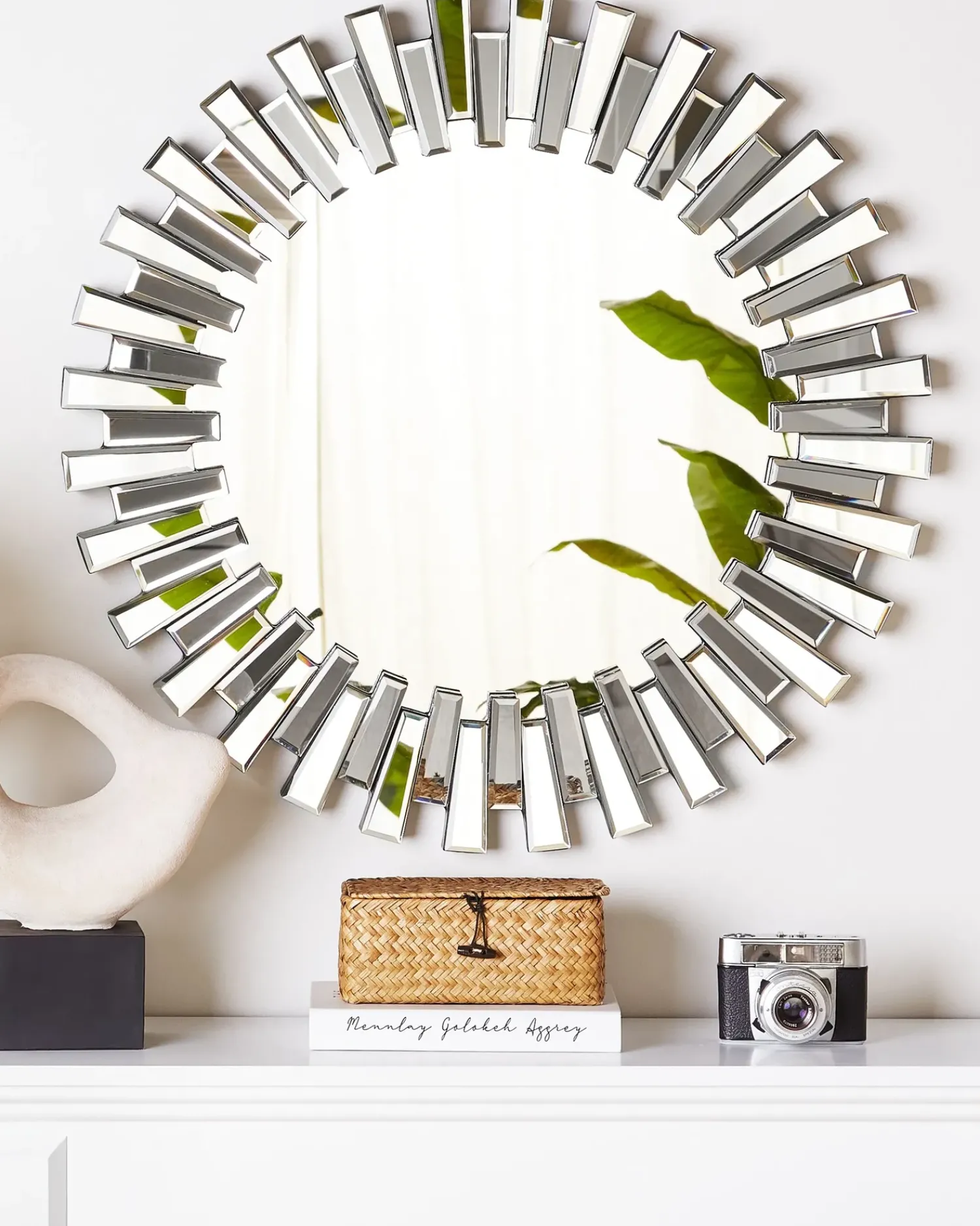 Outlet Beliani Specchio CHOLET 70 cm 70 cm Argento
