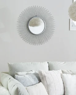New Beliani Specchio CILLY 80 cm 80 cm Metallo Argento