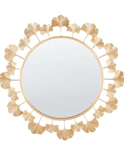 Outlet Beliani Specchio CODOLET 60 cm 60 cm Metallo Oro