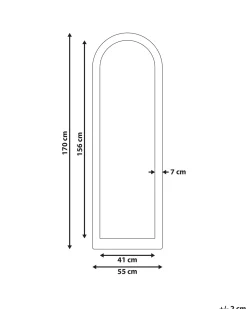 Online Beliani Specchio COIGNY 55 cm 170 cm Legno di abete chiaro Marrone