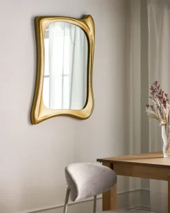 Beliani Specchio CONCARNEAU 65 cm 94 cm Oro
