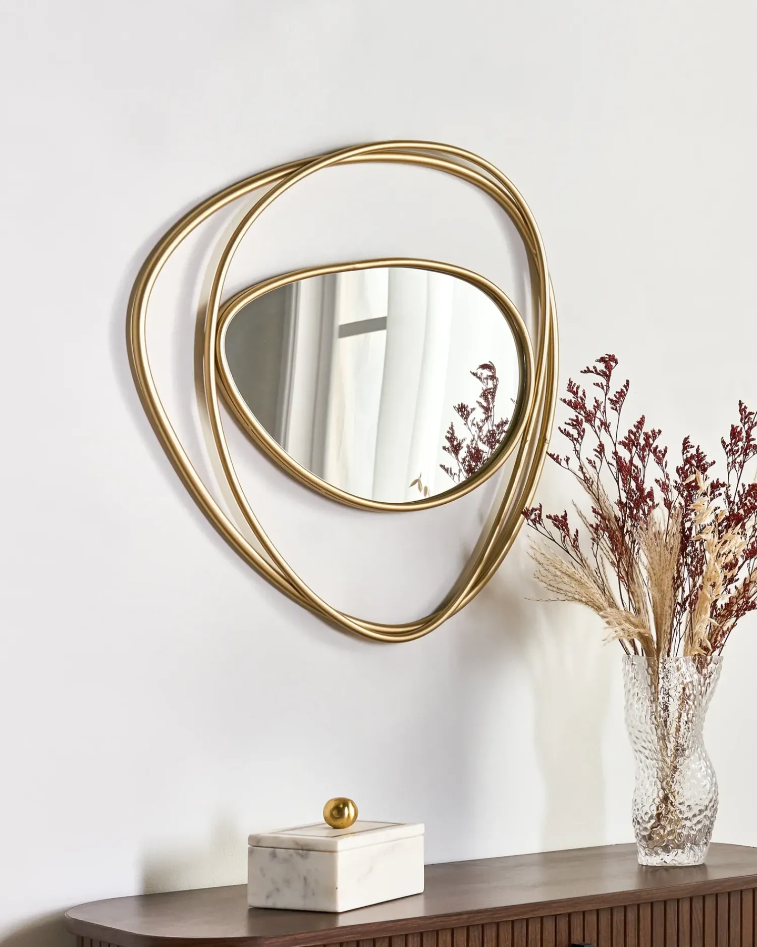 Sale Beliani Specchio COURCY 50 cm 54 cm Metallo Oro