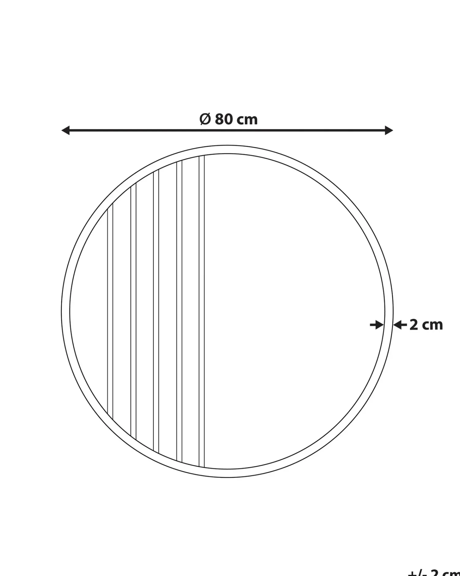 Clearance Beliani Specchio COUST 80 cm 80 cm Oro