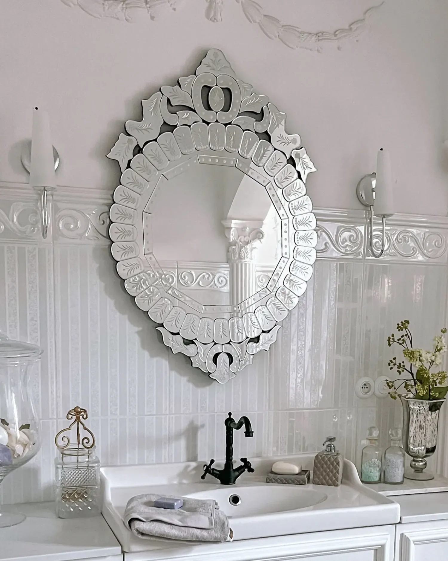 Clearance Beliani Specchio CRAON 67 cm 100 cm Argento