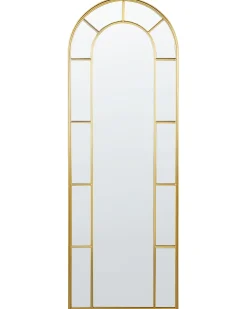 Hot Beliani Specchio CROSSES 60 cm 170 cm Metallo Oro