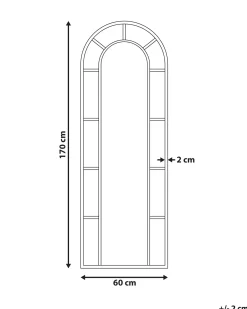 Hot Beliani Specchio CROSSES 60 cm 170 cm Metallo Oro