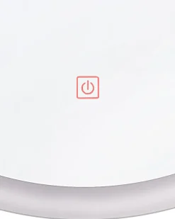 Outlet Beliani Specchio da bagno con luce LED YSER 58 cm 58 cm Argento