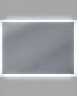 Sale Beliani Specchio da bagno con luce LED ADOUR 80 cm 60 cm Argento