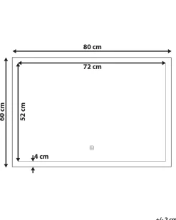 Sale Beliani Specchio da bagno con luce LED ADOUR 80 cm 60 cm Argento
