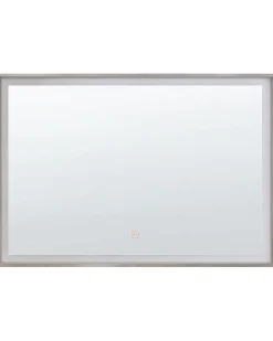 Hot Beliani Specchio da bagno con luce LED ARGENS 60 cm Argento