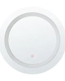 Discount Beliani Specchio da bagno con luce LED SELUNE 58 cm 58 cm Argento