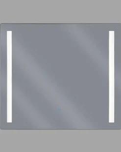 Clearance Beliani Specchio da bagno con luce LED LIRAC 70 cm 60 cm Argento