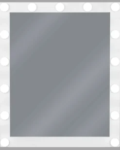 Online Beliani Specchio da bagno con luce LED ODENAS 50 cm 60 cm Bianco