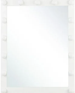 Online Beliani Specchio da bagno con luce LED ODENAS 50 cm 60 cm Bianco