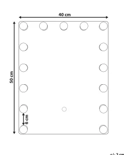 Online Beliani Specchio da bagno con luce LED LUCENAY 40 cm 50 cm Argento