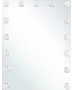 Online Beliani Specchio da bagno con luce LED LUCENAY 40 cm 50 cm Argento