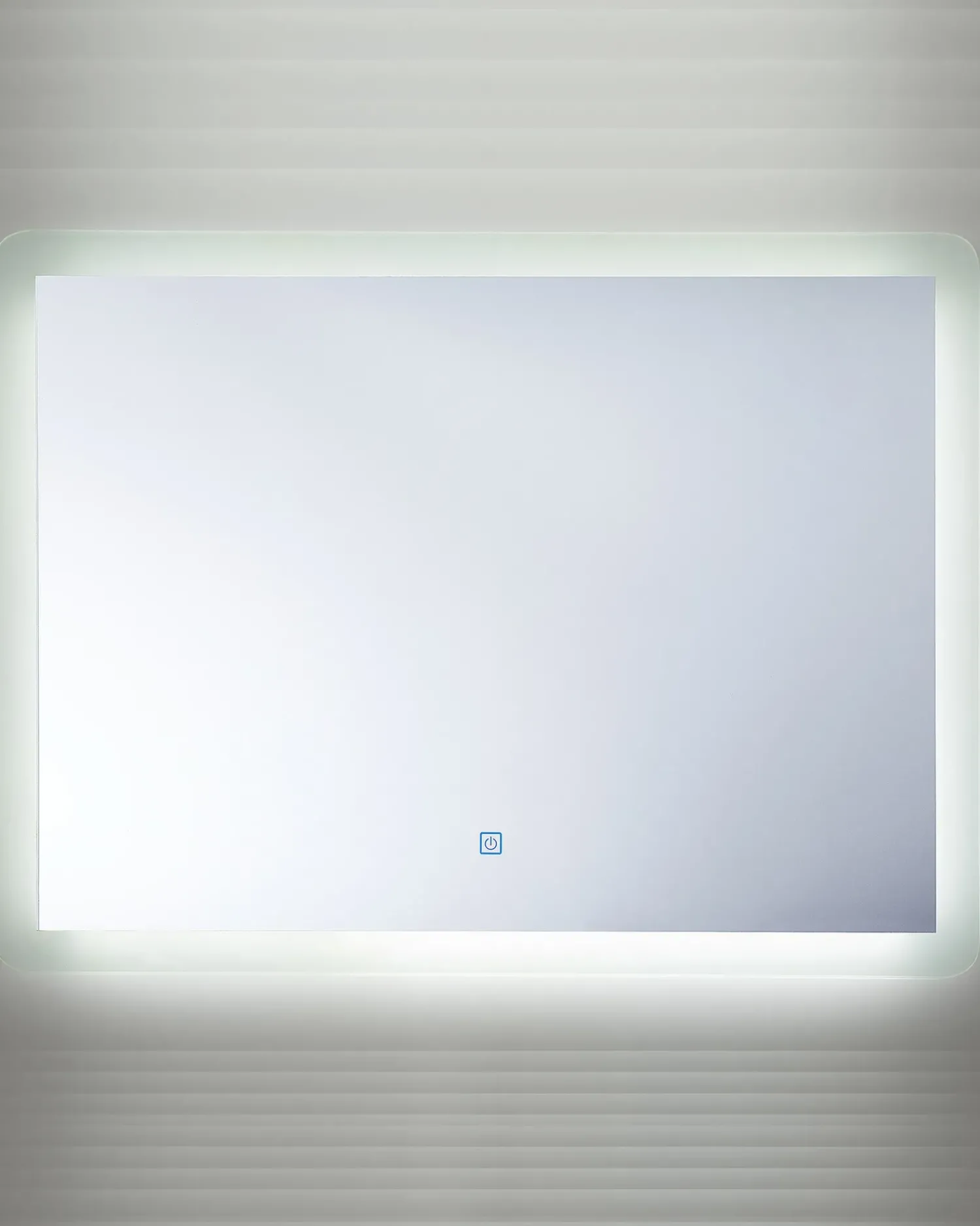 Outlet Beliani Specchio da bagno con luce LED CORROY 80 cm 60 cm Argento