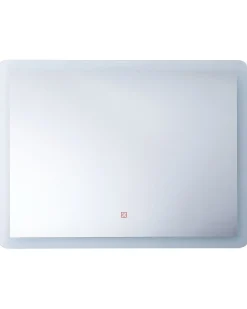 Outlet Beliani Specchio da bagno con luce LED CORROY 80 cm 60 cm Argento
