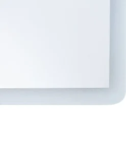 Outlet Beliani Specchio da bagno con luce LED CORROY 80 cm 60 cm Argento
