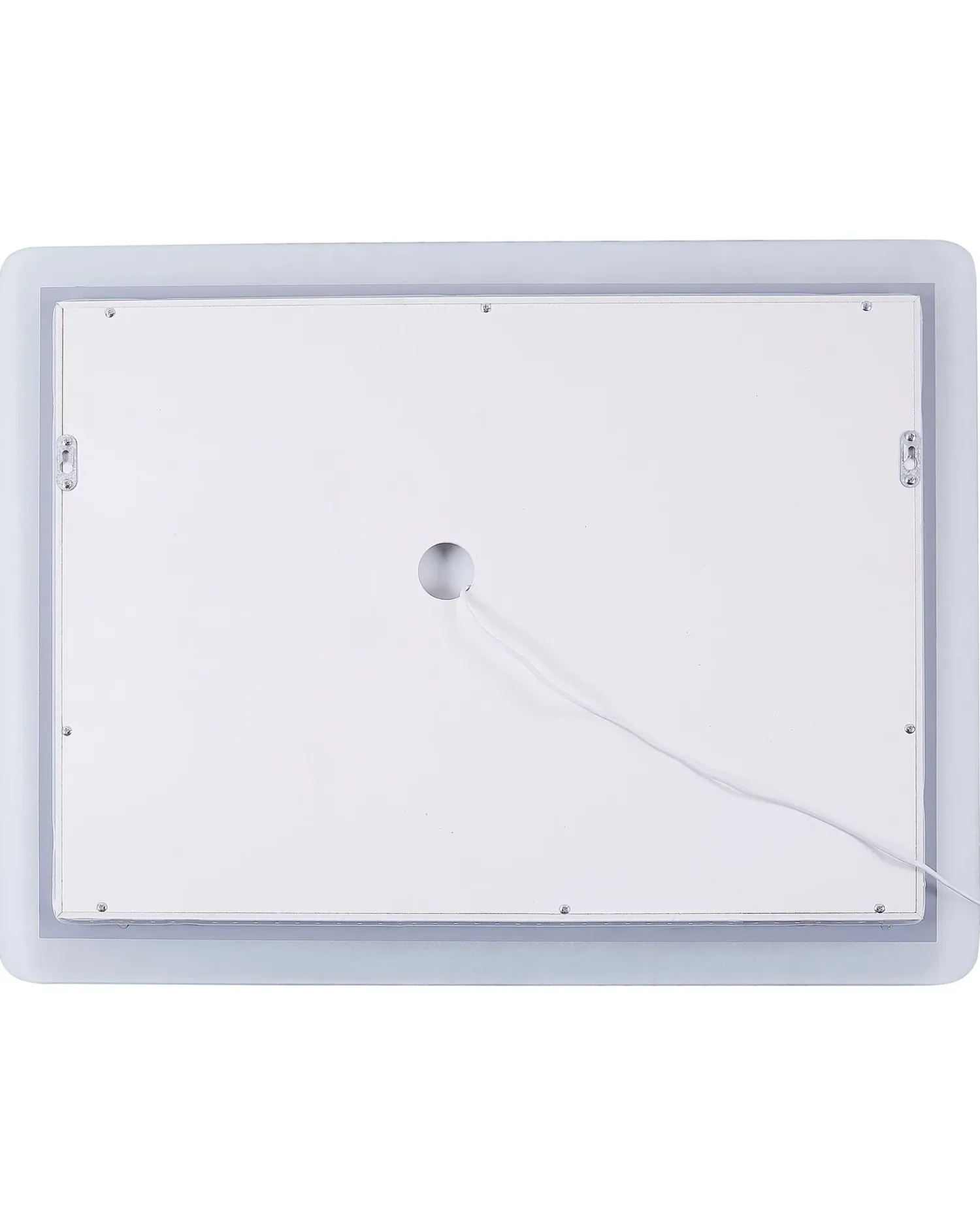 Outlet Beliani Specchio da bagno con luce LED CORROY 80 cm 60 cm Argento