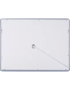 Clearance Beliani Specchio da bagno con luce LED WASSY 80 cm 60 cm Argento