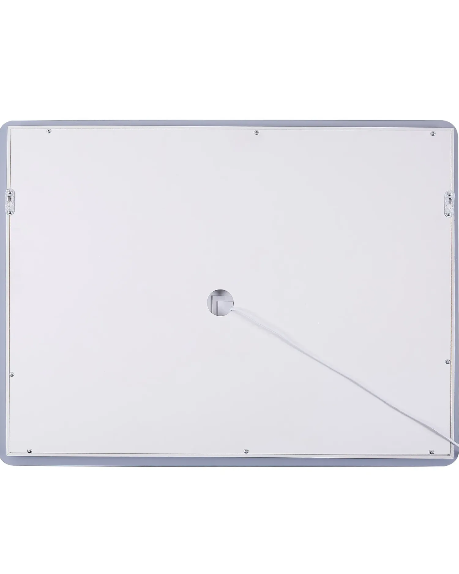 Clearance Beliani Specchio da bagno con luce LED WASSY 80 cm 60 cm Argento