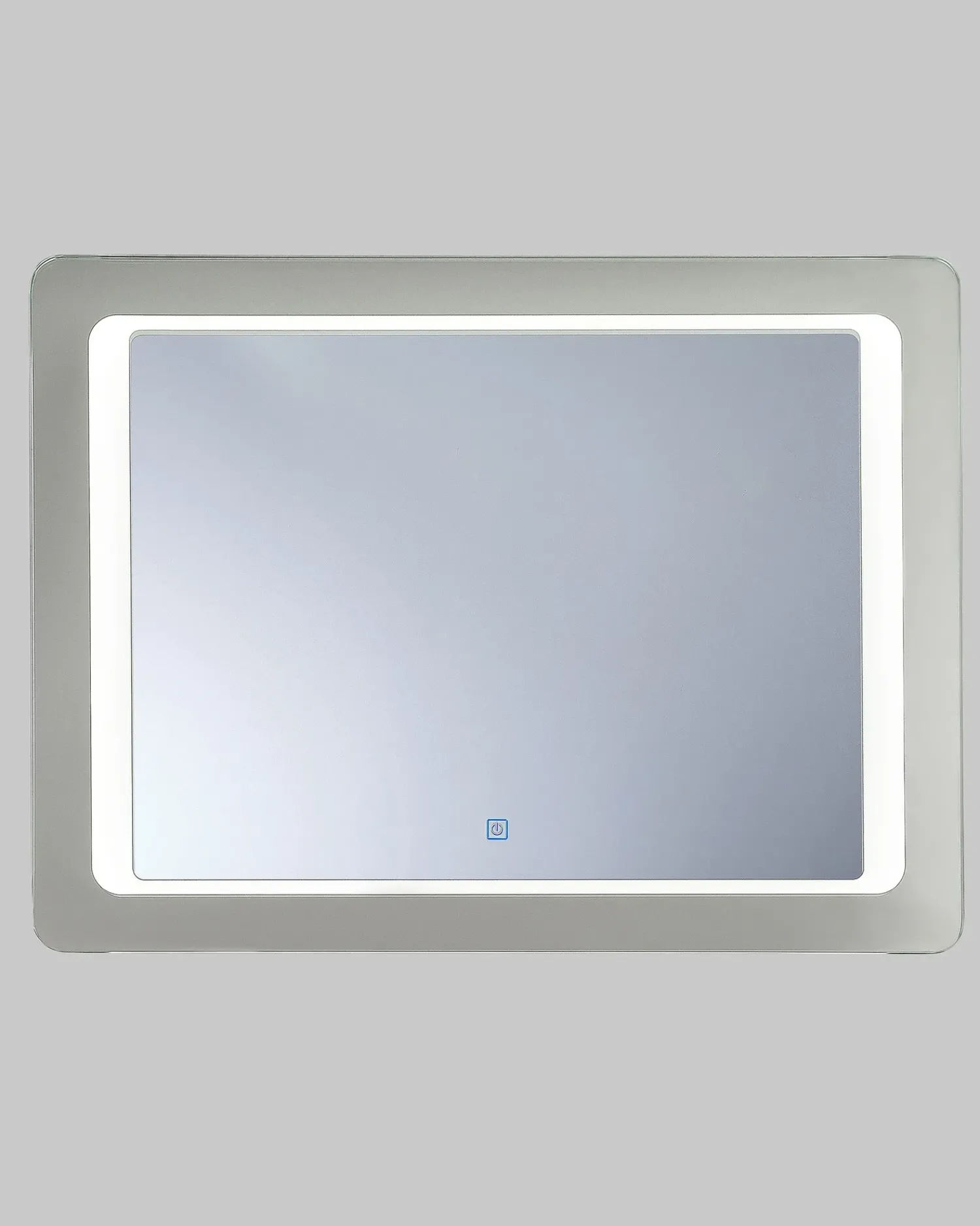 Clearance Beliani Specchio da bagno con luce LED WASSY 80 cm 60 cm Argento