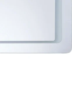 Clearance Beliani Specchio da bagno con luce LED WASSY 80 cm 60 cm Argento