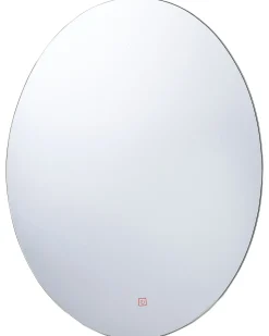 Discount Beliani Specchio da bagno con luce LED MAZILLE 60 cm 80 cm Argento