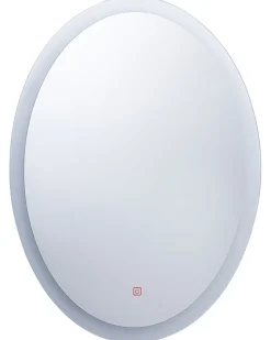 Sale Beliani Specchio da bagno con luce LED VIRIAT 60 cm 80 cm Argento