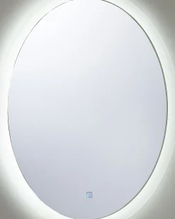 Sale Beliani Specchio da bagno con luce LED VIRIAT 60 cm 80 cm Argento