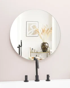 Sale Beliani Specchio da bagno con luce LED CALLAC 60 cm 60 cm Argento